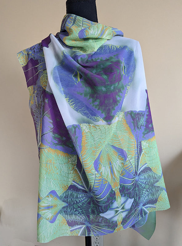 Chiffon Scarf - Rainforest Iris
