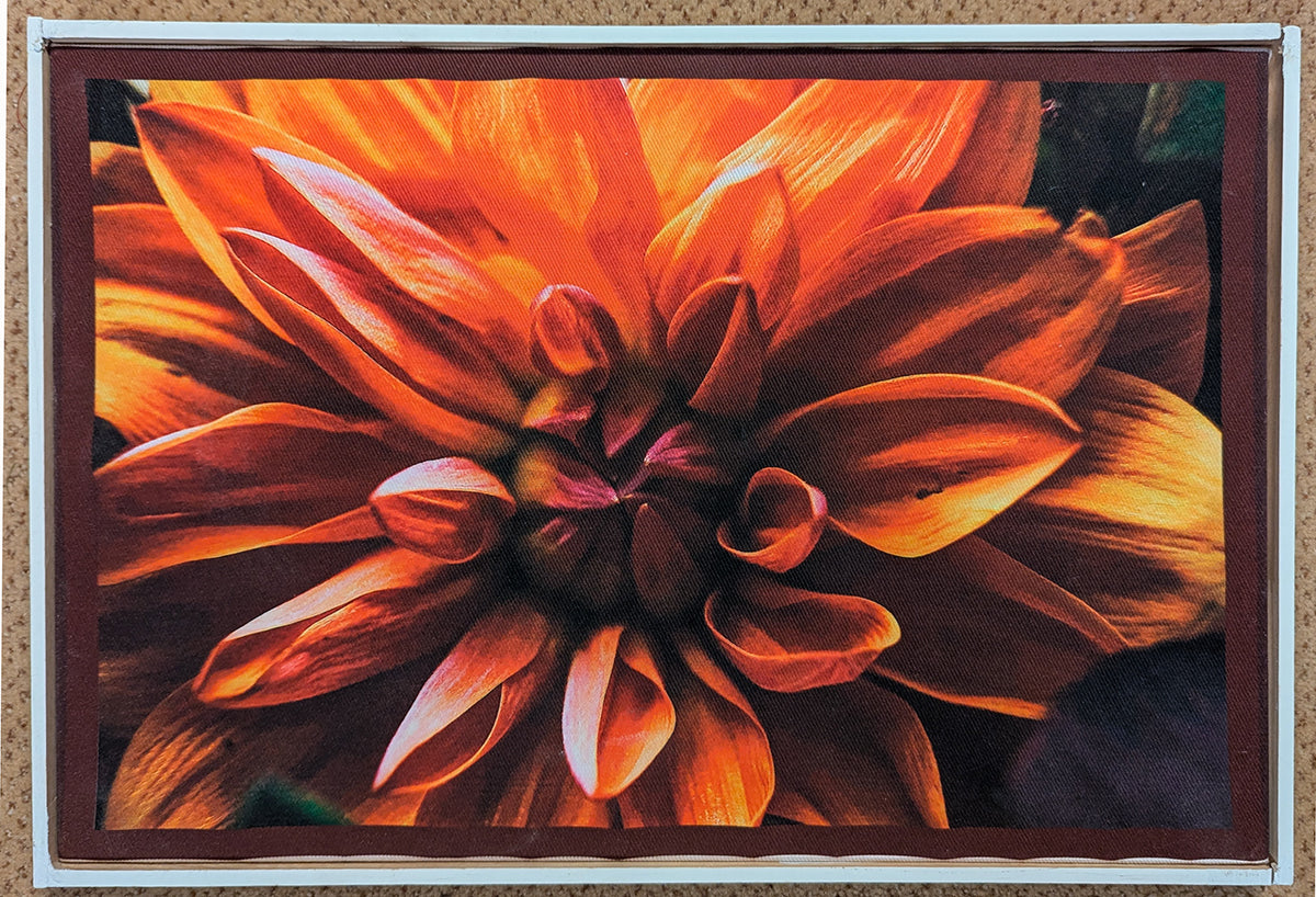 Framed Dahlia Fabric Print