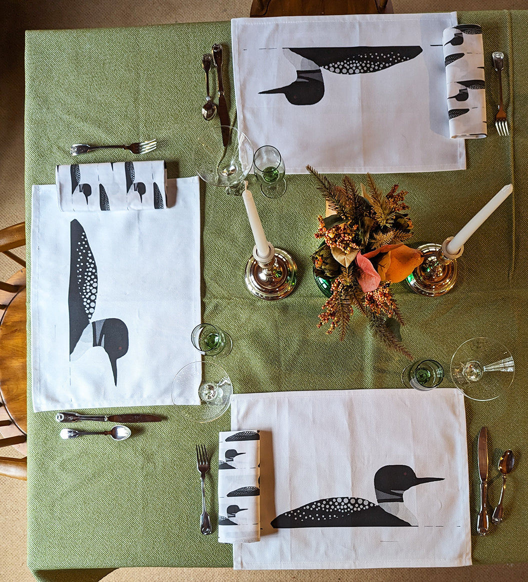 Loon TableScapes for Cabin and Christmas