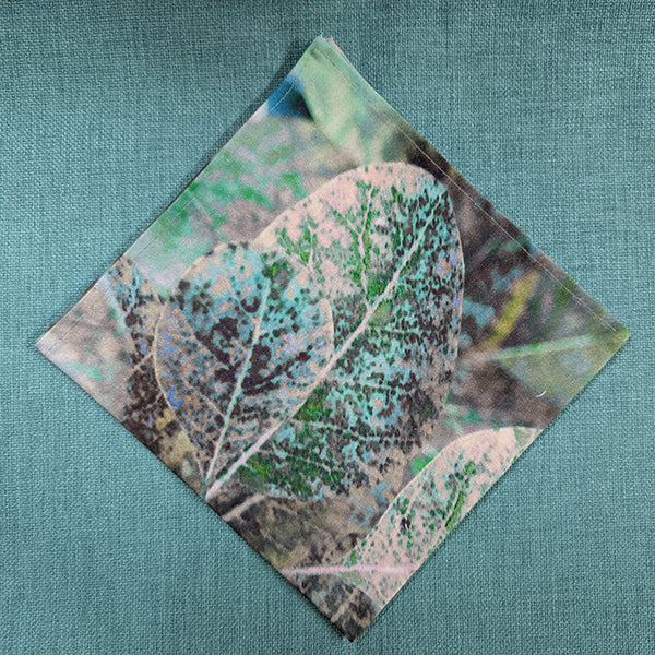 Teal Fantasy Leaves Napkin (Sold Individually)