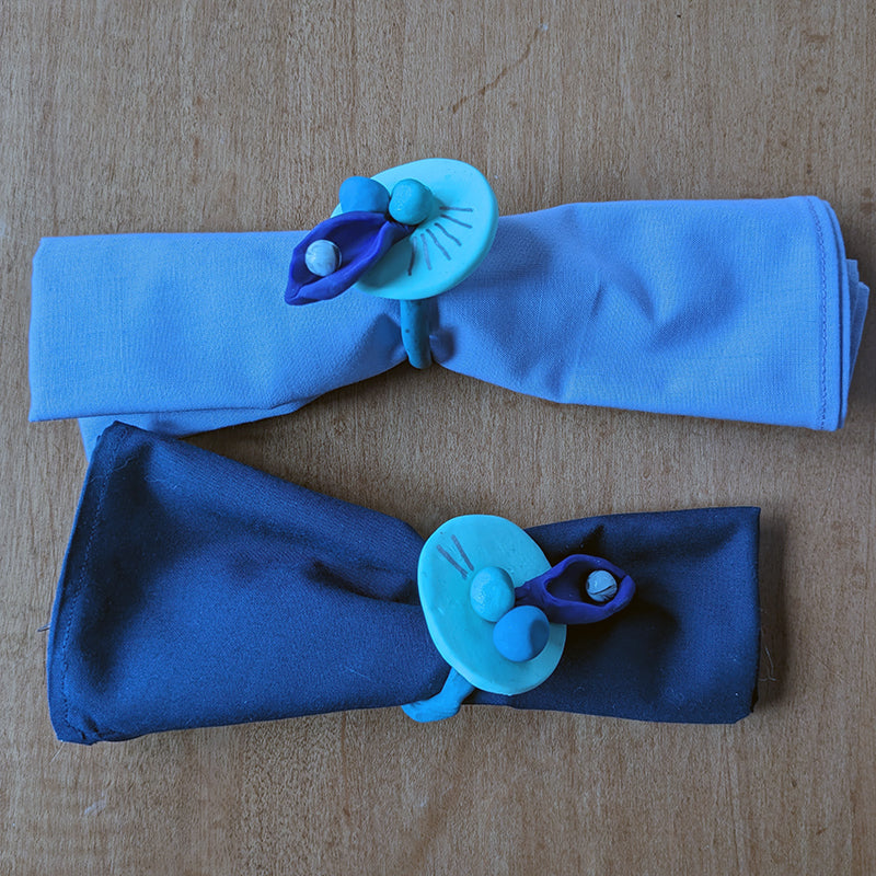 Purple Pod Napkin Rings (Set of 4)