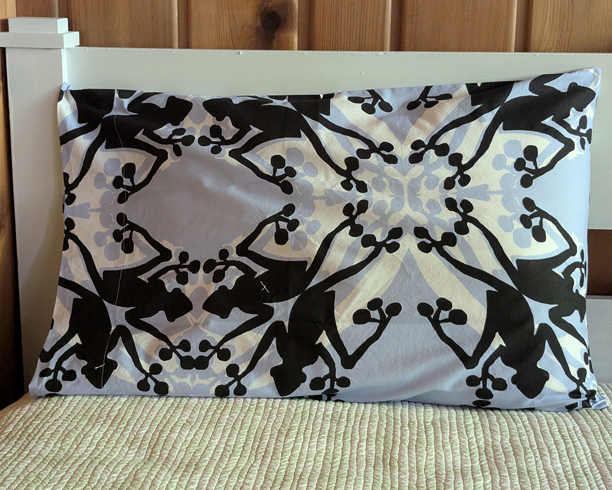 Blue Frogs Pillowcase