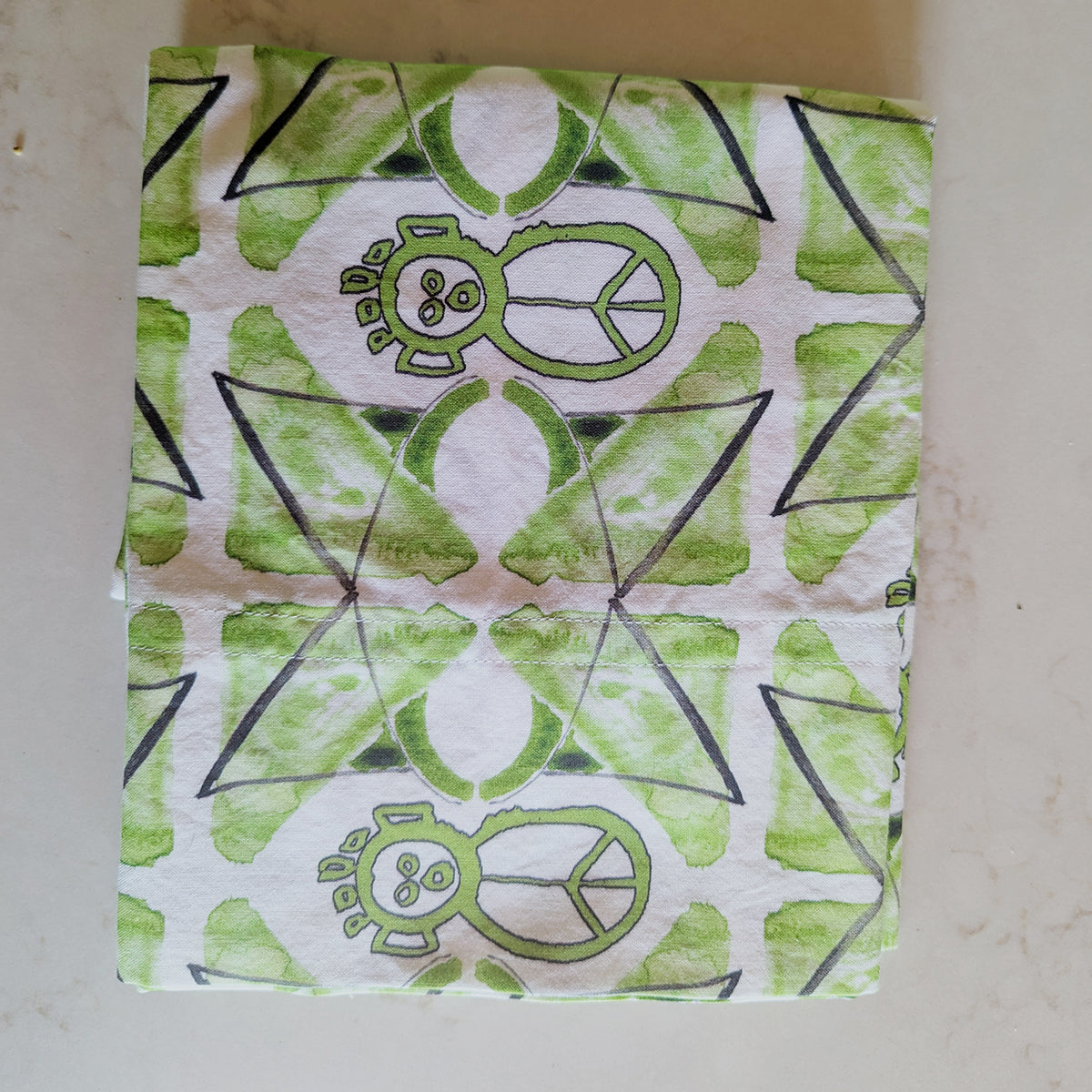 Green Figure Pillowcase