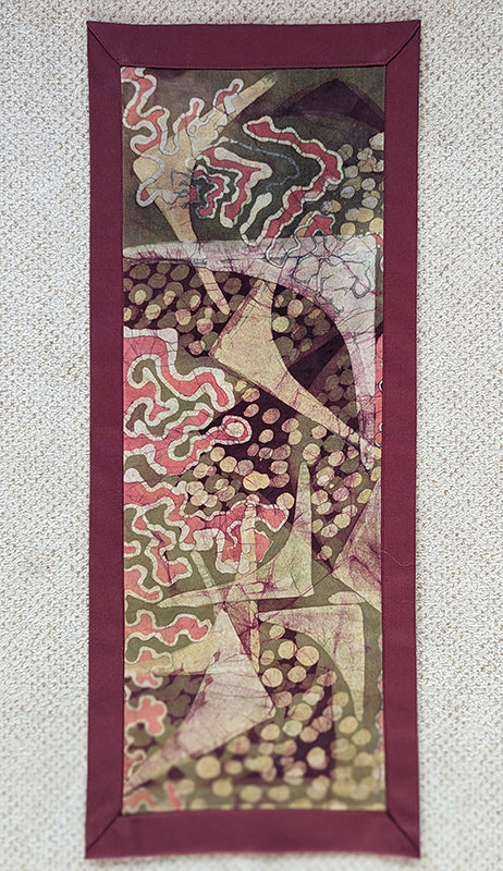 Original Hand-Batiked Runner (Dark Red)