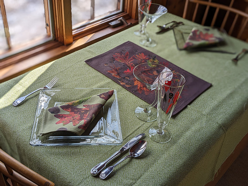 Acorns & Fall Leaves Napkins (Sold Individually - Three colors)