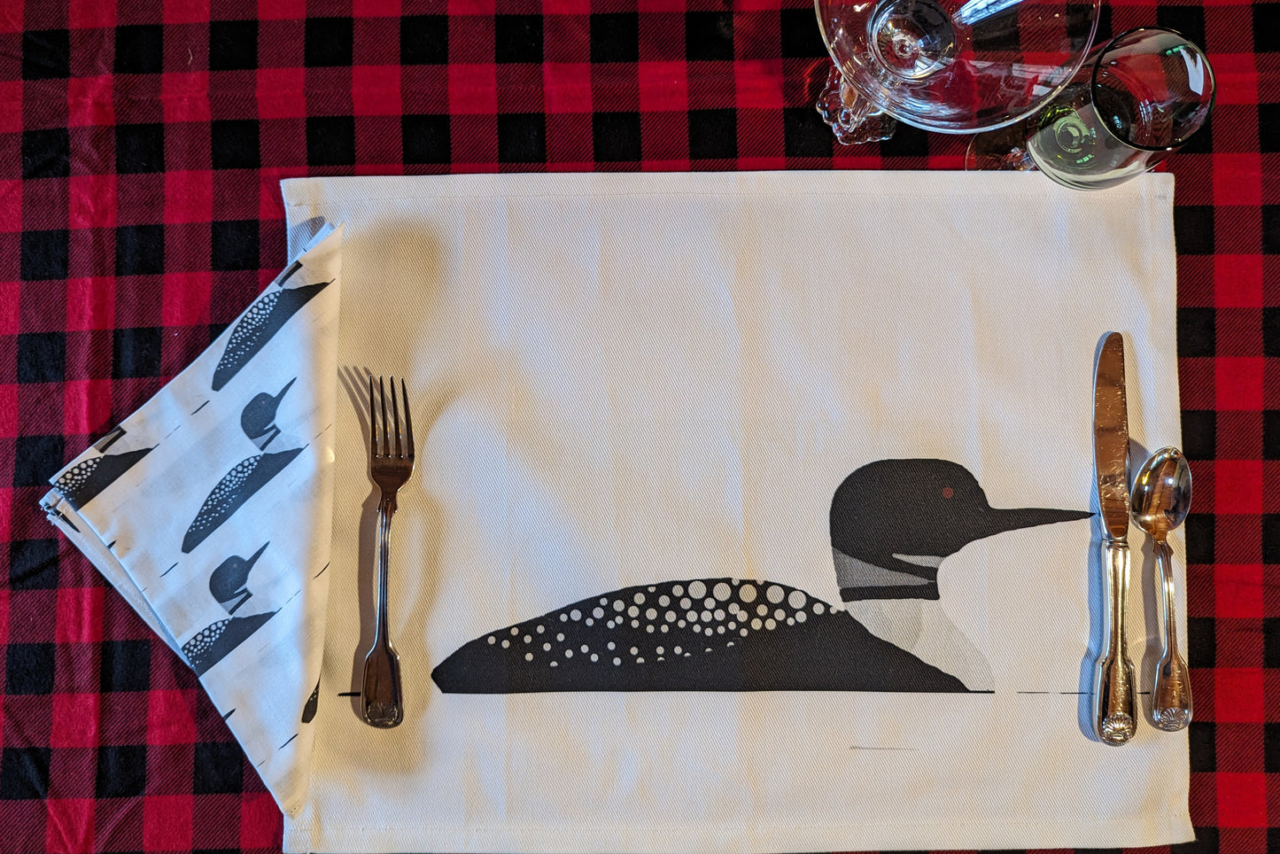 Loon TableScapes for Cabin and Christmas