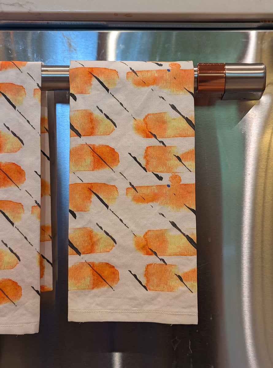 Orange Splash Dish Towel