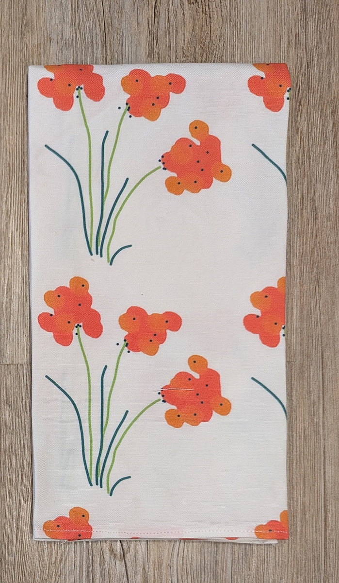 Orange Boquet Dish Towel