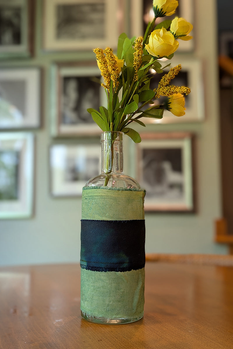 Large Fabric Wrapped Vases