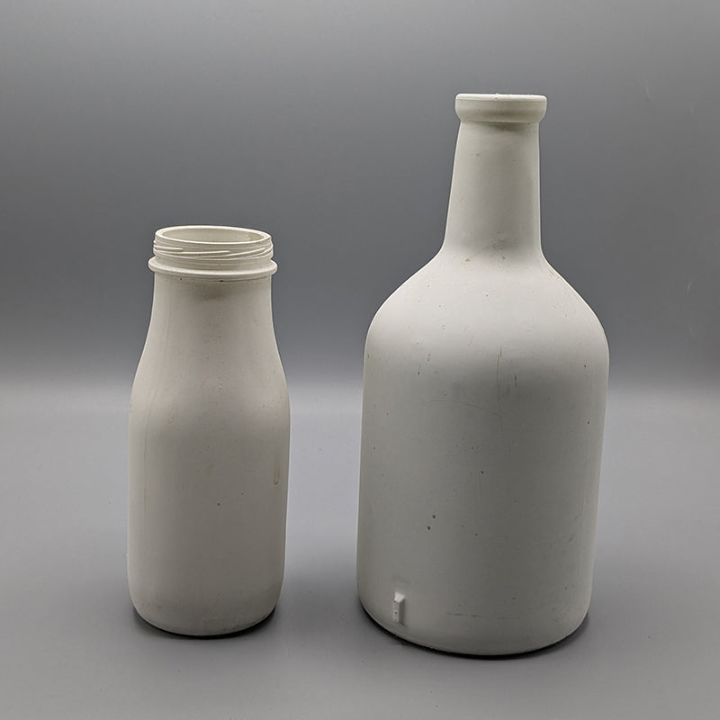 Painted Bottle Vases - White