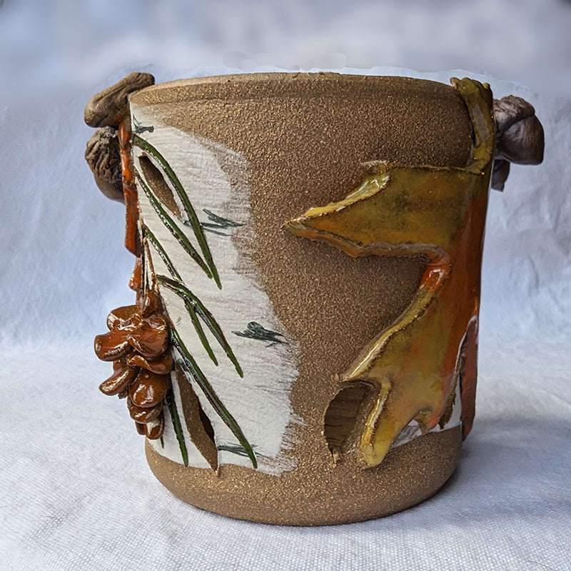 Oak Leaf & Birch Bark Lantern