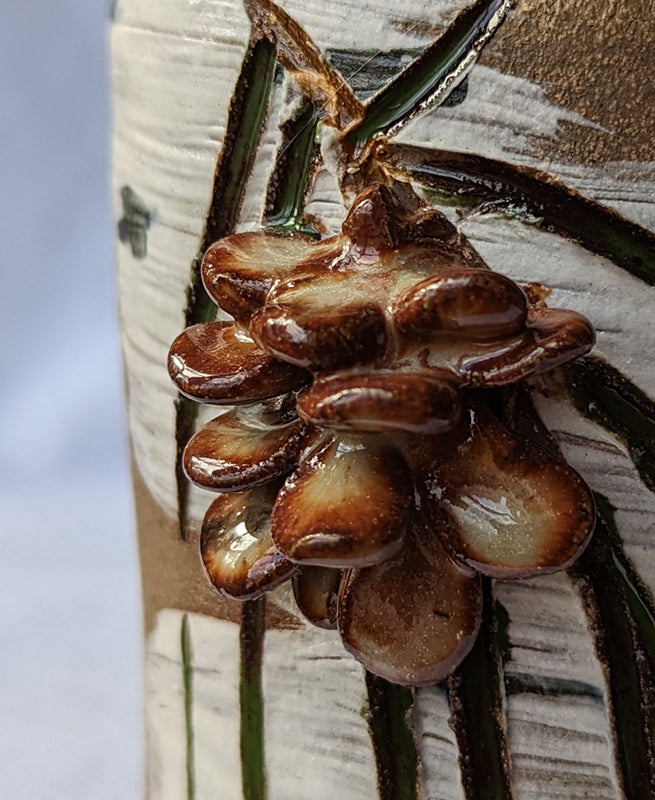 Small Pinecone & Birch Bark Vase