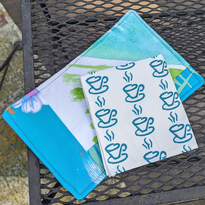 Coffee Cups Cocktail/Snack Napkin (Set of 4))