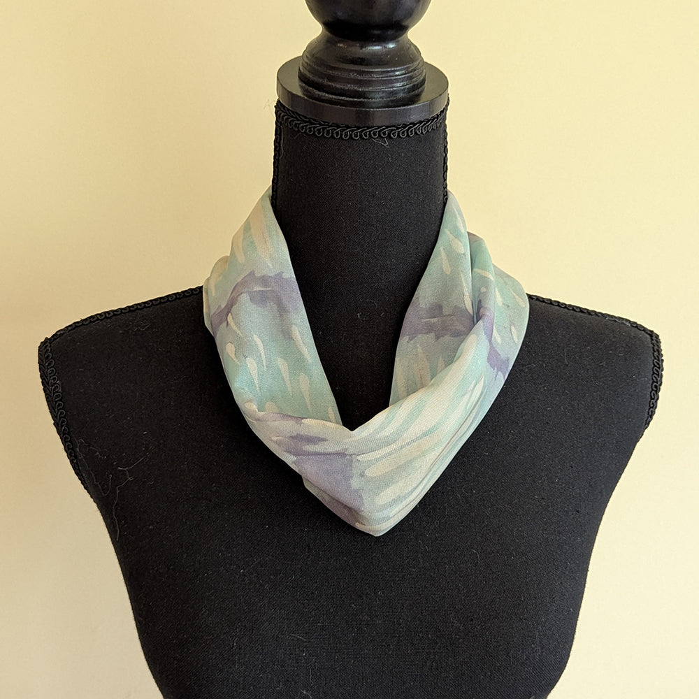 Lilac Aqua Cream Scarf