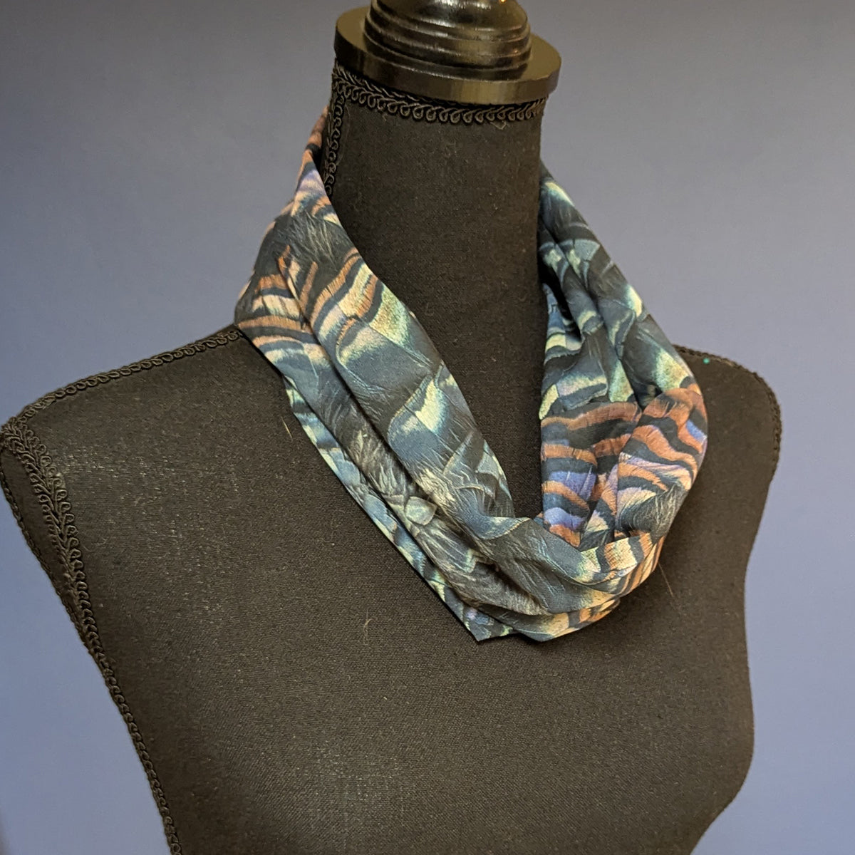 Chiffon Scarf - Turkey Feathers # 2
