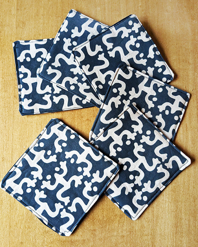 Black and Tan Coqui Coasters (Sets of 6)