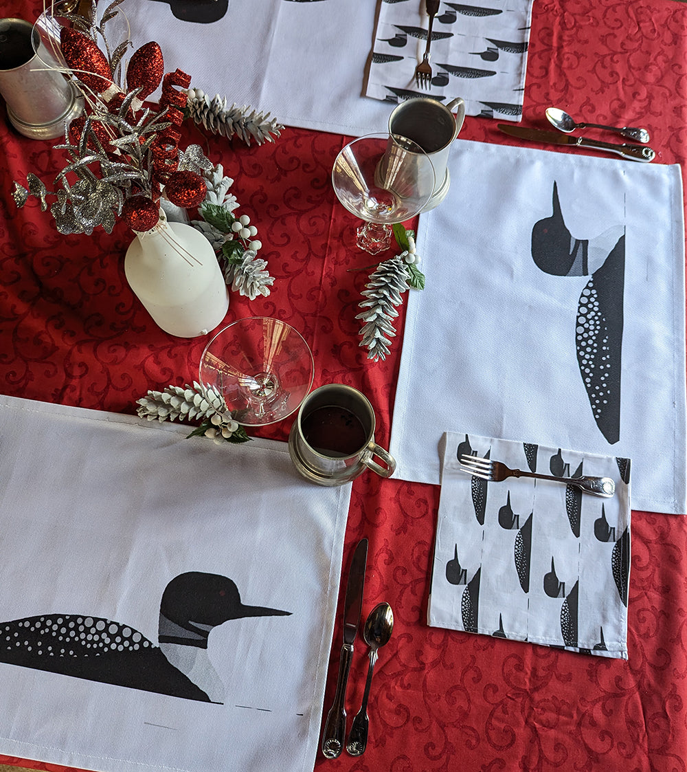 Loon TableScapes for Cabin and Christmas