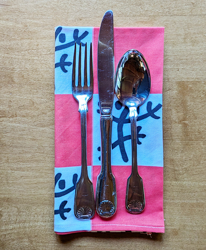 Checks & Taino Coqui Dinner Napkin (Sold Individually)