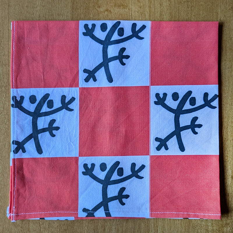 Checks & Taino Coqui Dinner Napkin (Sold Individually)