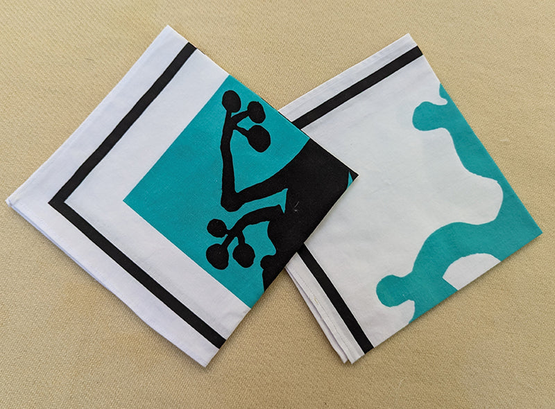 Teal & Black Coqui Frogs Placemats and Napkins (Sold Individually)