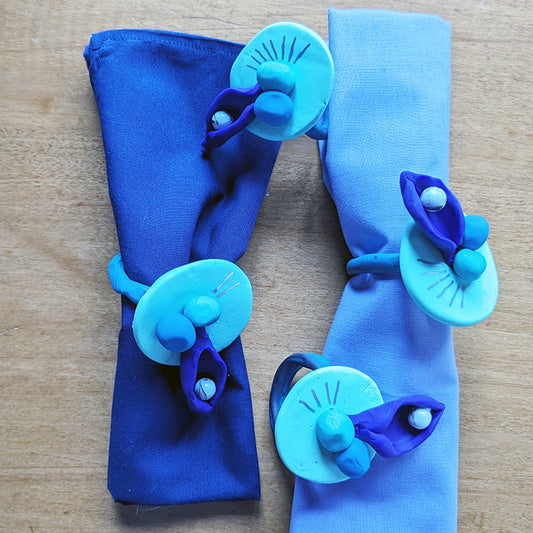 Purple Pod Napkin Rings (Set of 4)