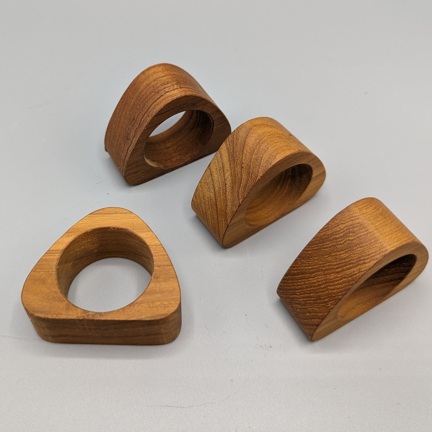 Wood Triangle Napkin Rings (Sold as a set)