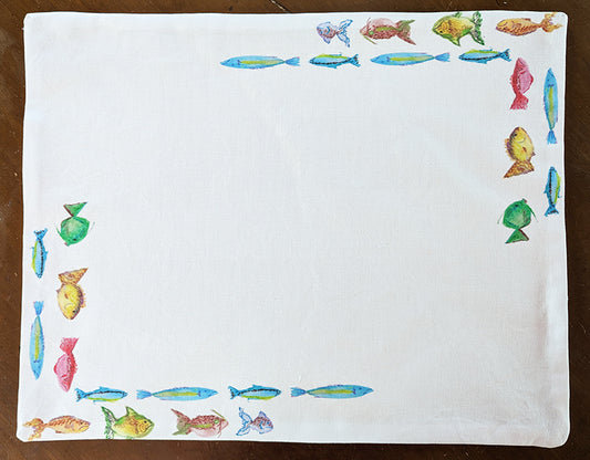 Watercolor Fishes Placemat (Sold Individually)