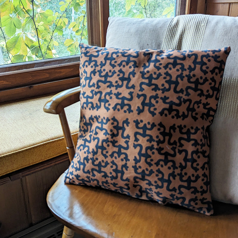 Brown and Black Coqui Pillow