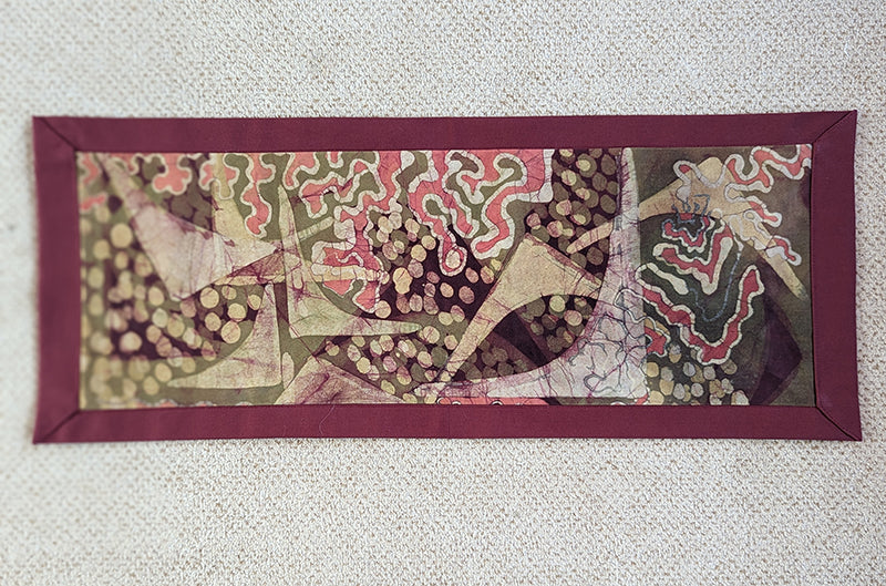 Original Hand-Batiked Runner (Dark Red)