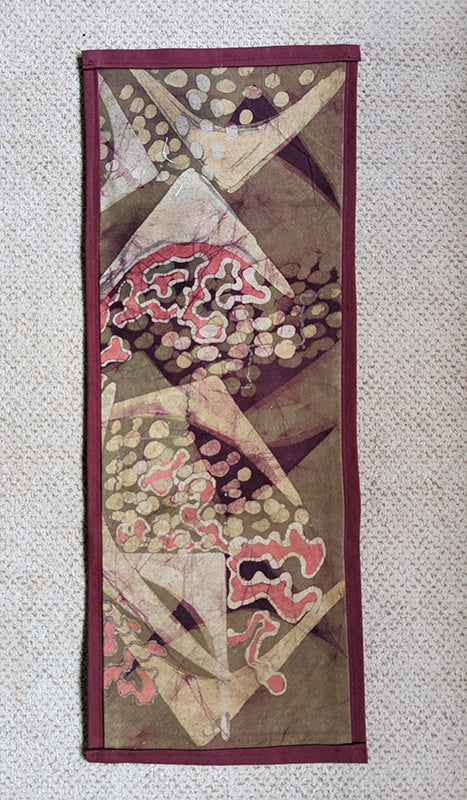 Original Hand-Batiked Runner (Dark Red)