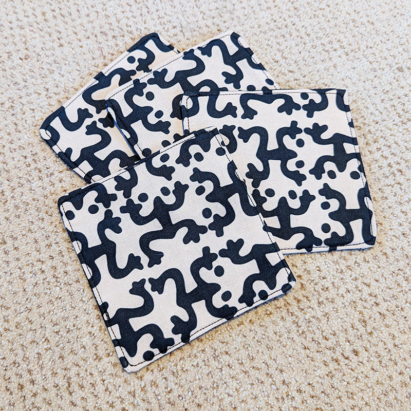 Black and Tan Coqui Coasters (Sets of 6)