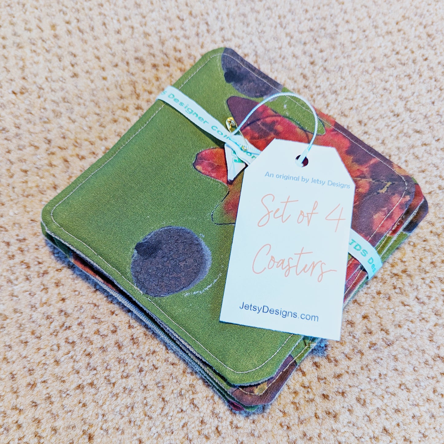 Fall Leaves Coasters in Three Colors (Sets of 4)