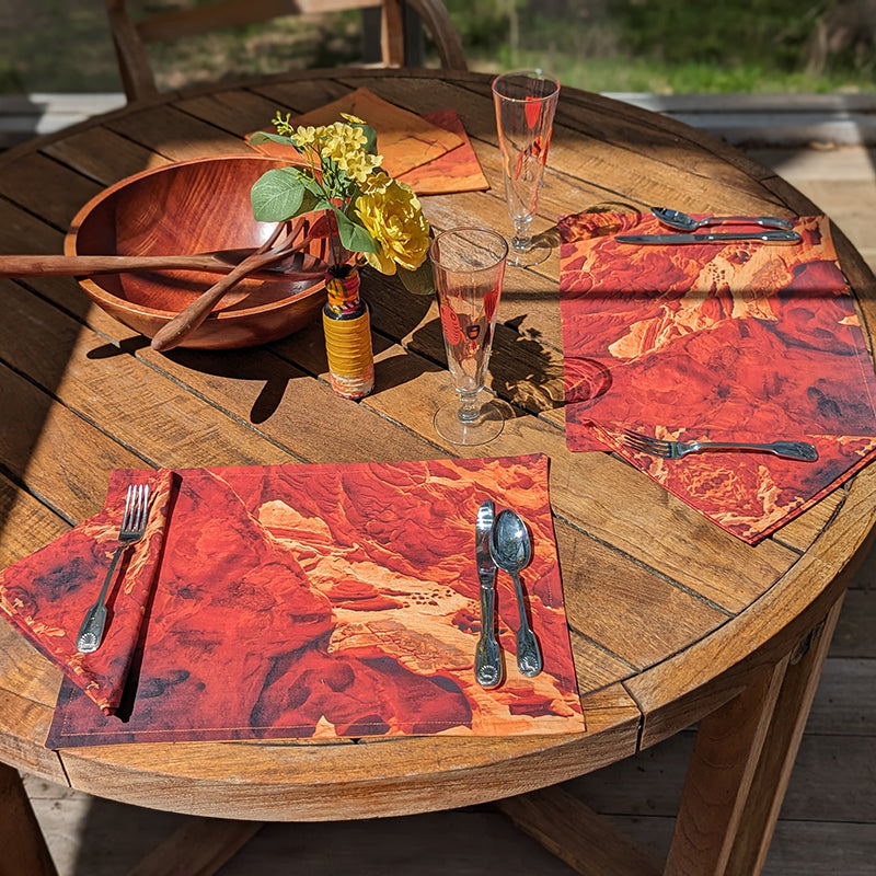 Red Hot Sandstone Napkin (Sold Individually