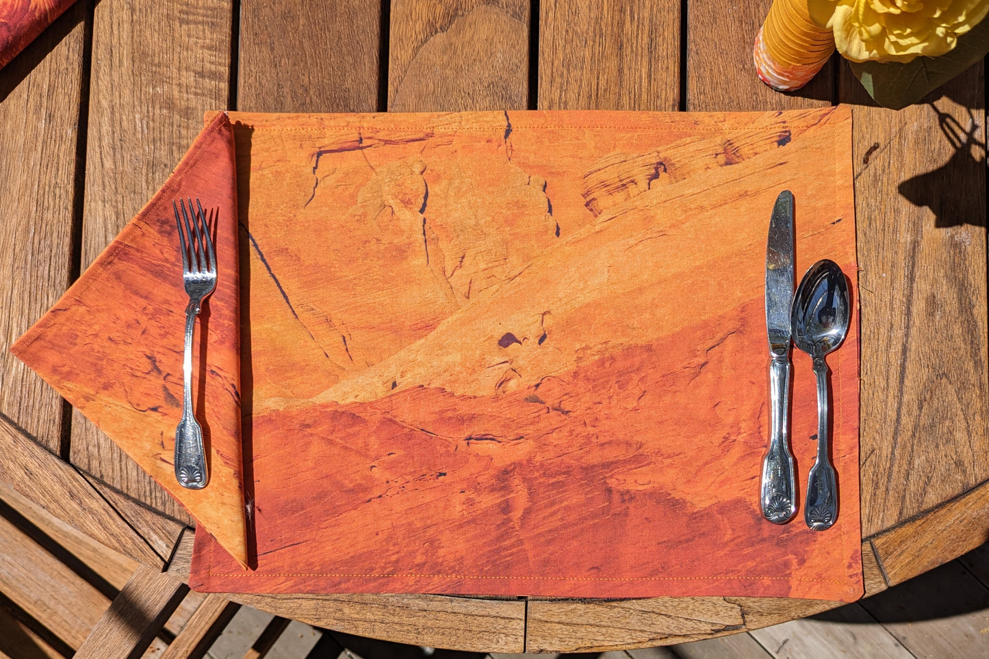 Red Hot Sandstone Reversible Placemat (Sold Individually)