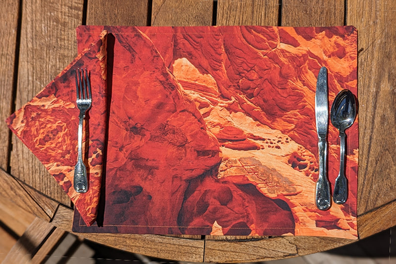 Red Hot Sandstone Napkin (Sold Individually