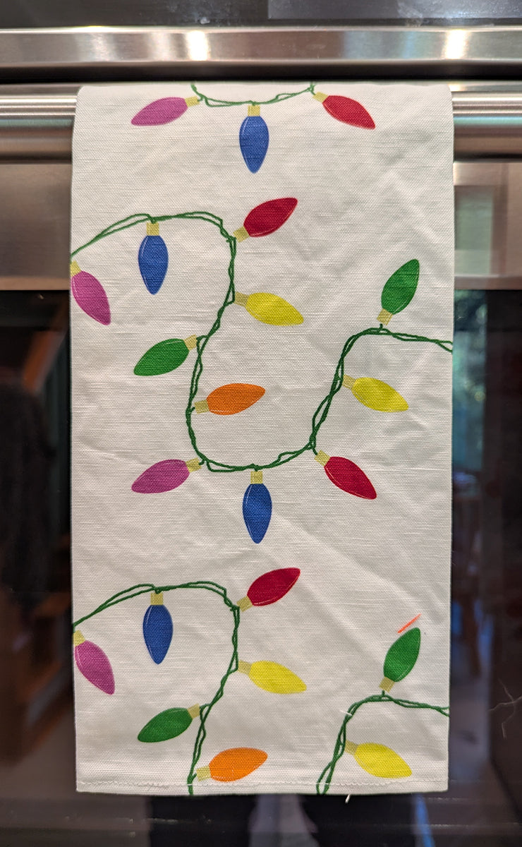 Christmas Lights Tea Towel