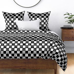 Black & White Taino Grid Design