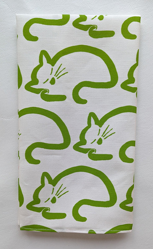 Cat Napping Dish Towel
