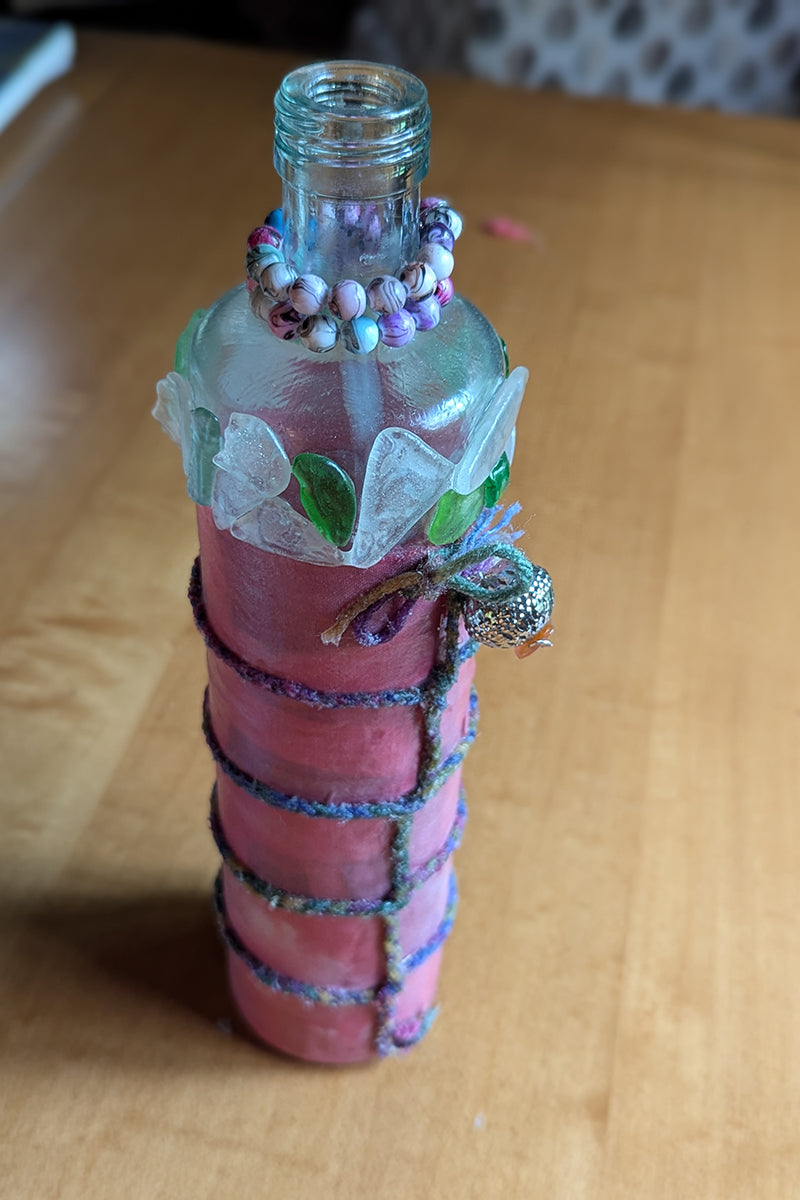 Large Fabric Wrapped Vases