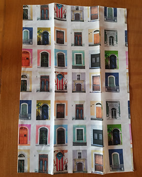 Old San Juan Doors Dish Towel