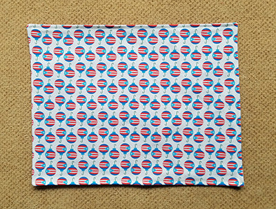 Blue Christmas Ornament Place Mat (Sold Individually)