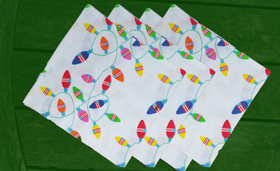 Puerto Rico Christmas Lights Napkin (Sold Individually)