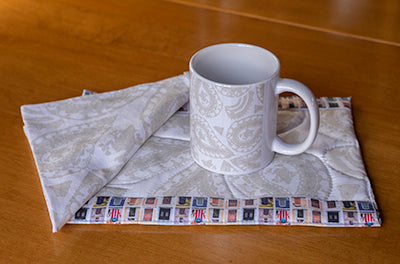 Gift Set - Paisley Mug, Mini Place Mat & Napkin