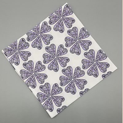 Purple Hearts Dinner Napkins (Lilac & Deep Purple - Sold Individually)