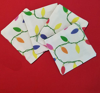 Christmas Light Strings Coasters (Set of 4)