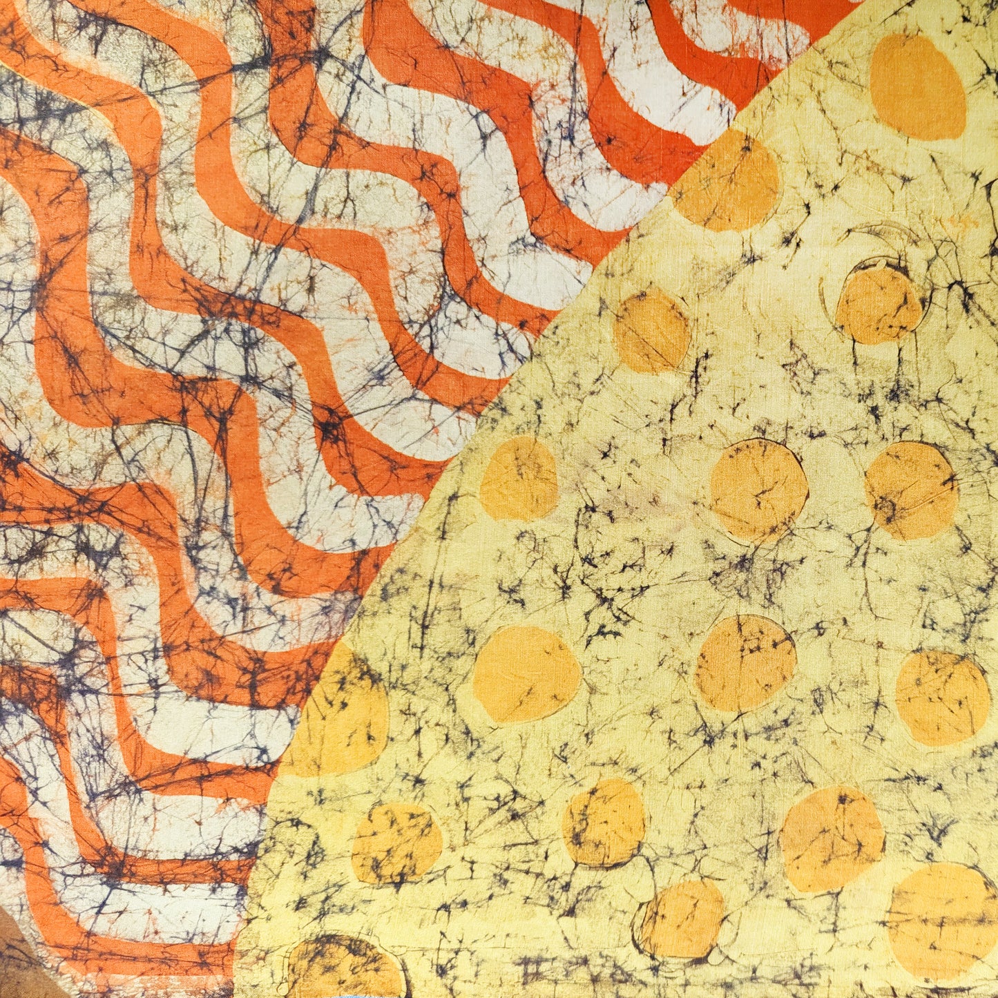 Orange Batik #1 Dinner Napkin (Sold Individually)