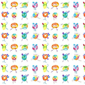 Crazy Critters Watercolors 1 - Three Designs
