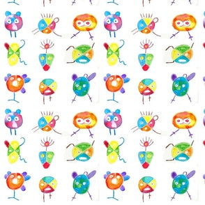 Crazy Critters Watercolors 1 - Three Designs