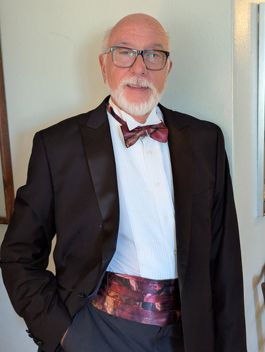 Formal Wear Accessories Set: Cummerbund, Bow Tie and Pocket Square