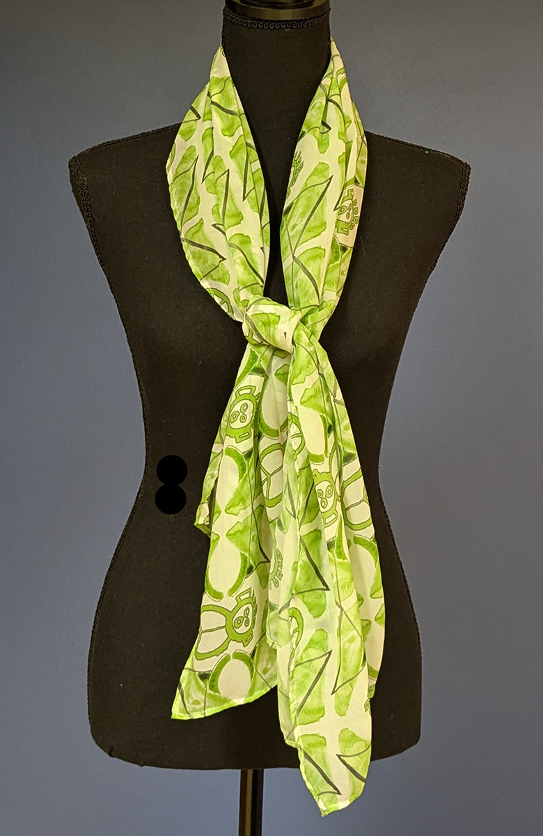Chiffon Scarf - Watercolor with Native American Symbol